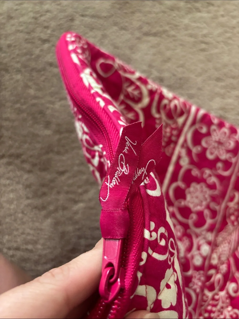 Vera Bradley Pink & White Quilted 17